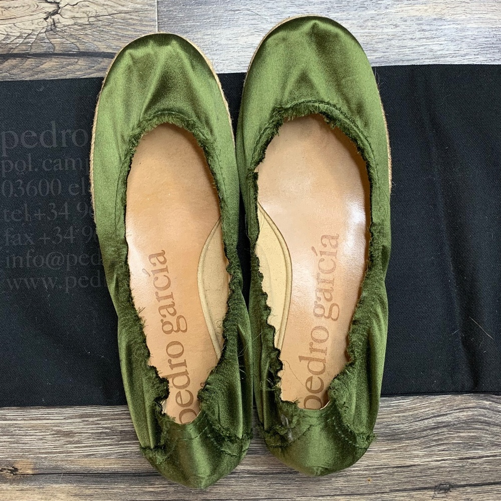 Pedro Garcia Satin Espadrille Flats
